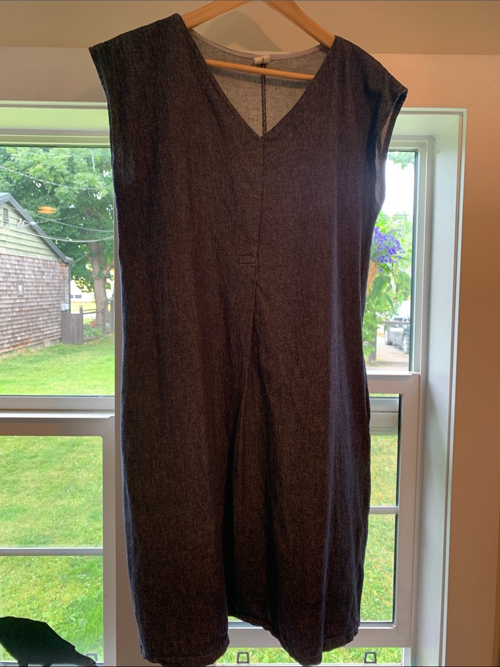 Smoking Lily Shelter Dress in Blue Denim